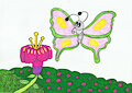 Butterfly and Flower landscape format version