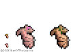 Blast And Amber At the Size of SNES Kirby Pixel Animation And Sheet by BatOfTheLeaves