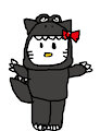 Hello Kitty and My Melody as Godzilla and Mothra by jeremycrimson
