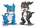 Veemon & BlackVeemon Diapers (2) by HelioX