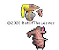 Halfbody of a Mole Lady & Fruit Bat Rose Smaller Pixel Art by BatOfTheLeaves