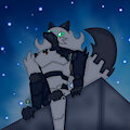 Un dibujo de uno de mis ocs , Fernic mirando las estrellas. by jayritus