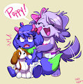 You're a puppy! by taffytoffee