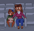 Kit and Rebecca at the cinema. by VylfGor