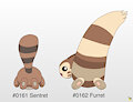 Sentret and Furret Buttdex Entry by pichu90