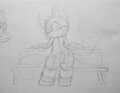 Tails Bench sketch by PilloTheStar