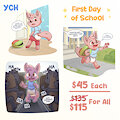 ✨First Day of School✏️- Multislot YCH Open by SmolSkeenie