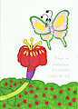 The Butterfly and the Flower in Red version