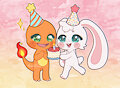 Charly and Bun at my Birthday by ItsBathTime