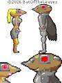 Cyborg Moles With a Shrew & Family of Bats Scaled Down Pixel Art