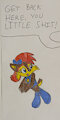 Young Sally runs from Robotnik by PrincessShannon