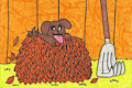 Dog Leaf Pile by KatarinaTheCat18