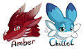 Commission: Amber and Chillet Badges by Mancoin