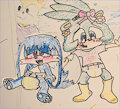 Surge and Kit back in diapers! by MilestheHedgehog