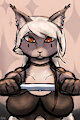 Lynx warrior girl portrait by Gashren