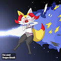 Scarlet attacked by a Dragon-type attack by PonPonTheDreambunny