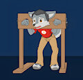 Sultz Z. Wolf Trapped in a Pillory (Commission)