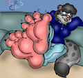 Sara Kickin Back by TheRedSkunk