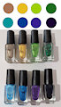 Peacock nail polish set. by bladespark
