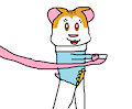 Sandy Doing Her Rhythmic Ribbon Performance