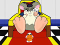 Macro Spat Paw Tease (Hamtaro) by YarnFeathers