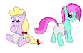 Penny and Belle messing their diapers 1 by mucky