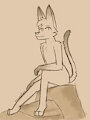 Warmup - Lenora Sitting by BananaFopsDraws