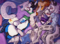 A Pile of Sleeping Sneps by ChronoKitten
