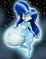Pregnant Super Sally in the night sky by shanahat