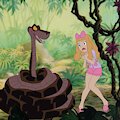 Kaa and Serena A Jungle Encounter by darkbunny666