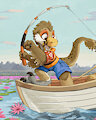 Red Lotus Lake by pandapaco