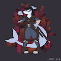 Crouching Coward, Hidden Badass Shark. by MacDragon991