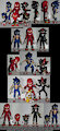 Fortnite Sonic Knuckles and Shadow customs by angel85