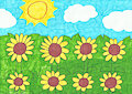 Sunflower Field by KatarinaTheCat18