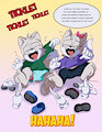 Tickle the Wolfies Feetsies (Commission) by EmperorCharmy