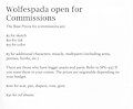 Wolfespada open for Commissions by wolfespada