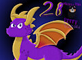 Spyro 28th Anniversary by PrincessTheWolf