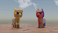 My OC makes a new friend (Blender Animation)