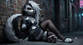 Loona in the alley by gaster9630