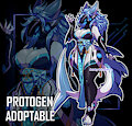 [ADOPTABLE] / Azure Lotus Shark Protogen