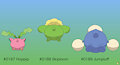 Hoppip Family Buttdex Entry by pichu90