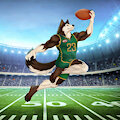 Wolf Football Player #23 - Action Shot by emiliajames