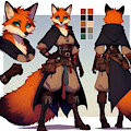 Autumn Fox Adventurer Character Sheet Reference by emiliajames