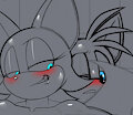 Tails/Rouge WIP by FoxiumArt