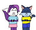 Fifi And Furrball Eating Cheeseburgers by jeremycrimson