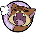 kitty yawn by Uluri