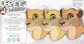 F2U LIONESS HEADSHOT LINEART