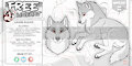 F2U WOLF LINEART