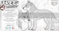 F2U WOLF LINEART