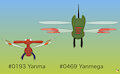 Yanma Family Buttdex Entry by pichu90